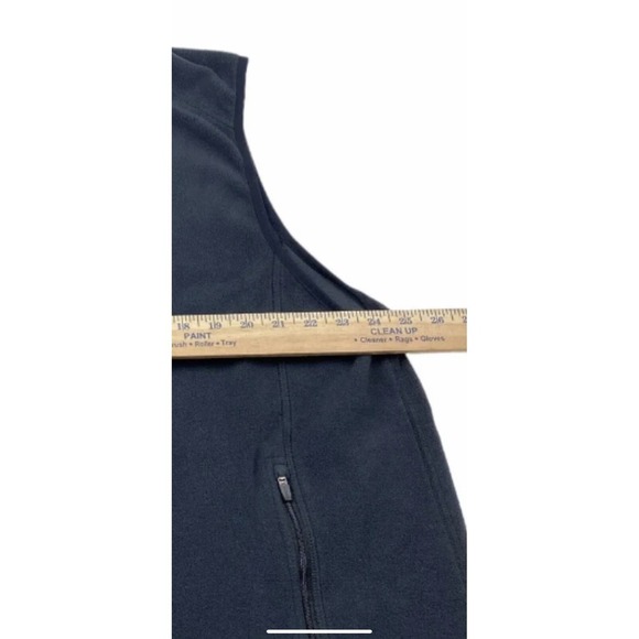 Men's L.L. BEAN Black Full Zip Polyester Fleece Vest Size XL Highland Intl. Logo - Picture 5 of 8